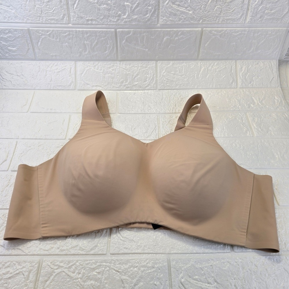 Knix Catalyst Sports Bra Womens Size 8 Beige High Impact Wireless Adjustable